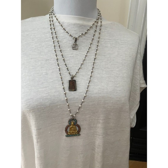 Safia DAY 3-strand necklace Silver 925 Buddha  Oh… - image 9