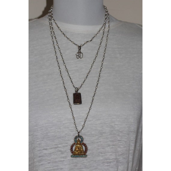 Safia DAY 3-strand necklace Silver 925 Buddha  Oh… - image 10