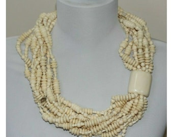 Vintage MONIES Huge Heavy 10-Strand Statement Necklace Gerda Lynggaard