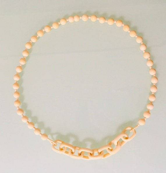 Fabulous Mid Century Modern Bone Bead Necklace - image 10