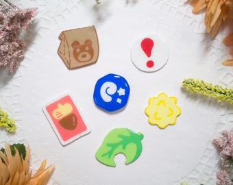 Animal Crossing Clay Magnet Fossil DIY Recipe Leaf Star Fragment Pitfall Seed Lunch Bag