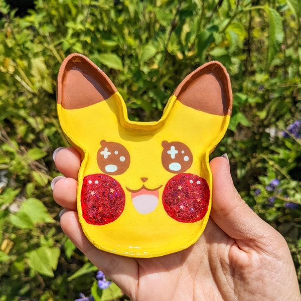 Pikachu Air Dry Clay Trinket Dish Pokemon Kawaii Cute