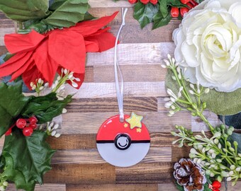 PokeBall Pokemon Christmas Ornament