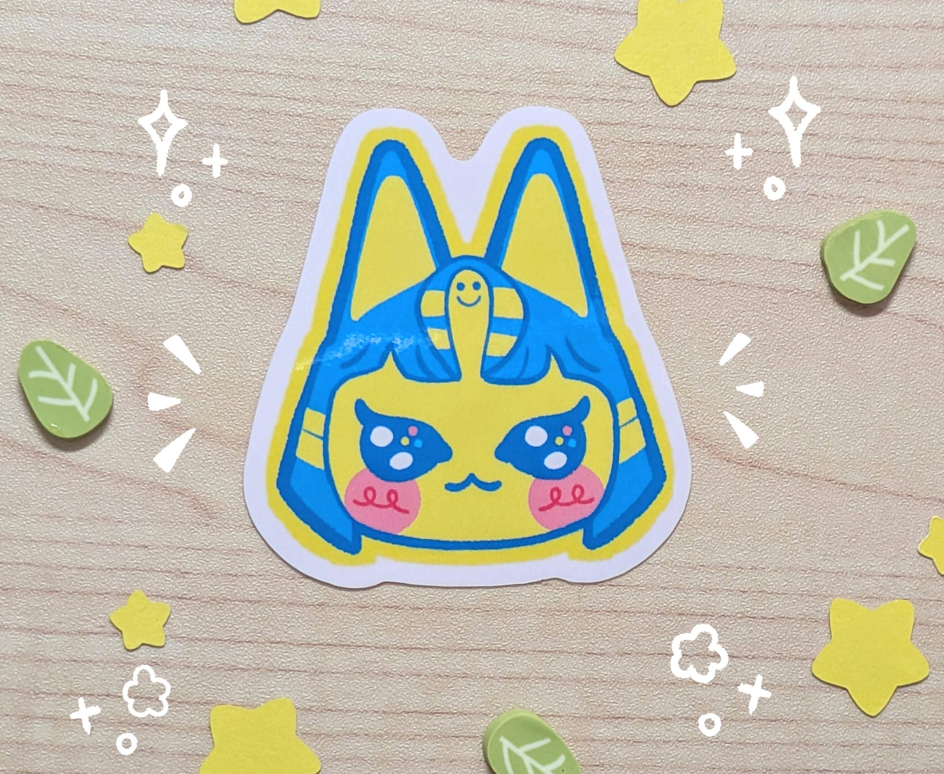 Animal Villagers Die Cut Stickers: Kawaii Ankha, Tia, Merengue, Lucky ...