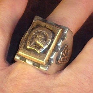50s Mexican Biker Lucky 13 Black Eyed Vader Skull Ring
