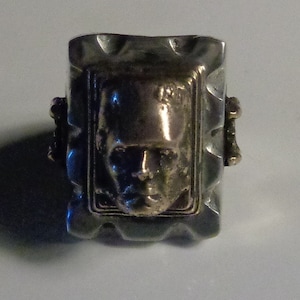 Mexican Biker Ring Frankenstein Monster Boris Karloff Classic Horror Vintage Halloween