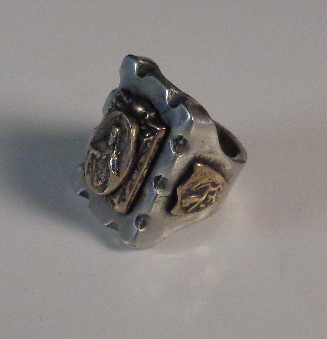 Mexican Biker Ring Jesus Sacred Heart Christian Catholic the Passion ...