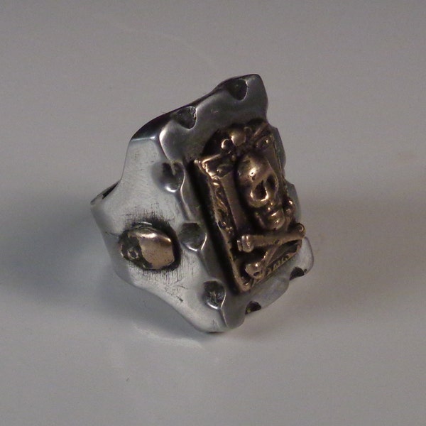 Bague de motard mexicaine Skull And Bones vintage Punk Gothique Rock N Roll Triumph Harley Davidson Pirate