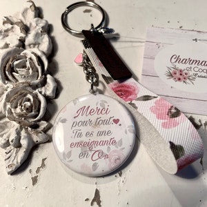 Porte clés personnalisé cadeau pour enseignante, cadeau remerciement pour professeur