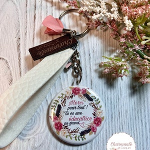 Personalized keychain gift for educator, thank you gift for educator
