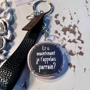 Personalized keyring gift godfather request