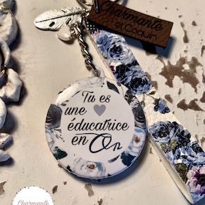 Personalized key ring, educator gift, thank you
