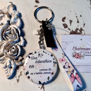 Personalized key ring, gift for educator, thank you