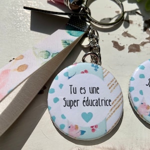 Personalized key ring for educator, educator gift, thank you