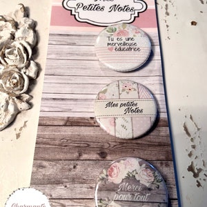 Set notepad and 3 personalized magnets, gift for educator, gift thank you educator