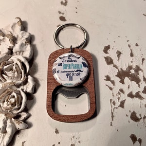 Personalized bottle opener key ring, godfather request gift, godfather gift