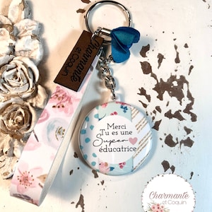 Personalized keychain gift for educator, thank you for educator, creation