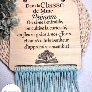 Personalized wooden pennant gift for teacher