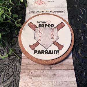 Sous verre personnalisé cadeau demande parrain