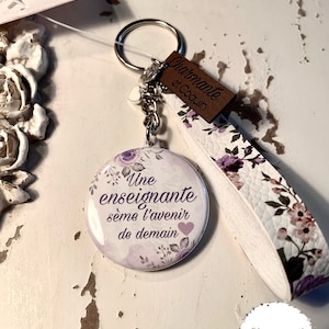 Personalized keychain gift for teacher, teacher thank you gift