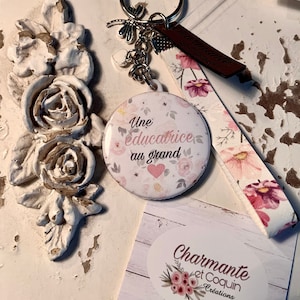 Personalized key ring, gift for educator, thank you