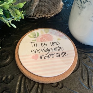 Personalized coaster gift for teacher. Teacher gift, thank you gift