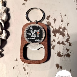 Personalized bottle opener keyring gift for teacher, teacher thank you gift