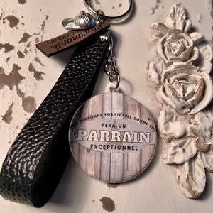 Personalized key ring, godfather request gift, surprise for godfather