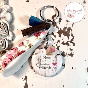 Personalized keychain gift for educator, thank you for educator, creation