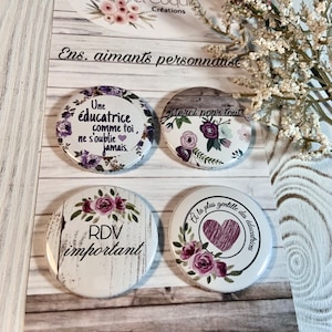 Set of personalized magnets gift for educator, educator thank you
