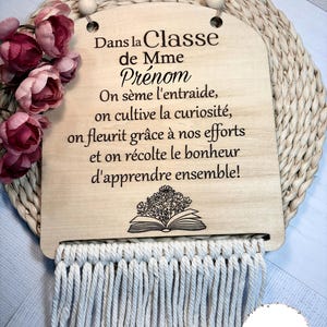 Personalized wooden pennant gift for teacher