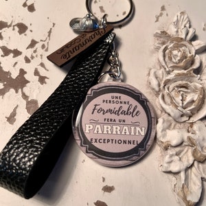 Personalized key ring, godfather request gift