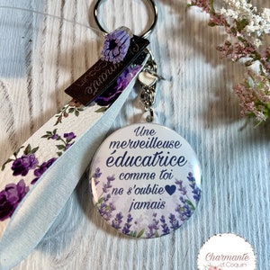 Personalized key ring gift for educator, thank you gift for educator