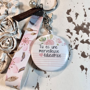 Personalized keychain for educator, thank you gift for educator