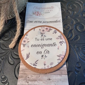 Personalized glass gift for teacher, gift thank you for teacher
