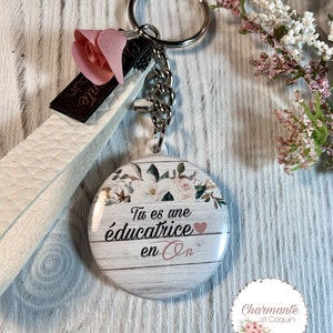 Personalized keychain gift for educator, thank you gift for educator