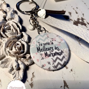 Personalized keyrings request godmother, godmother gift