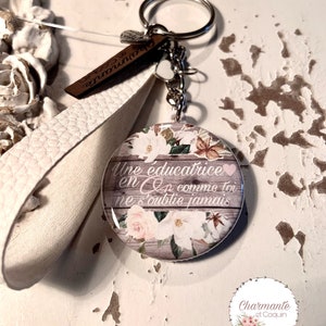 Personalized keychain for educator, thank you gift for educator
