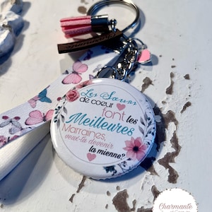 Personalized key ring request for godmother, godmother gift