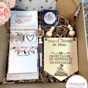 Boîte cadeaux personnalisés cadeaux pour enseignante, cadeau remerciement professeur