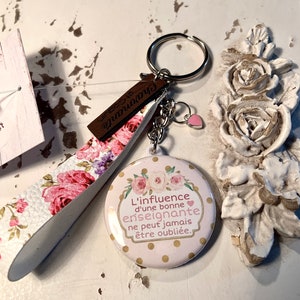 Personalized keychain gift for teacher, teacher thank you gift