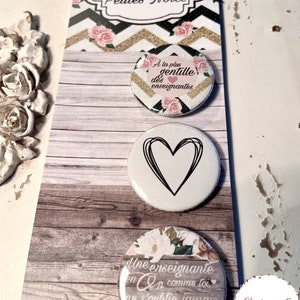 Set notepad and 3 personalized magnets, teacher gift, teacher thank you gift