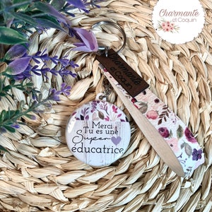 Personalized key ring gift for educator, thank you gift for educator