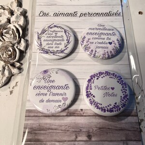 Ens. 4 personalized magnets gift for teacher, thank you gift for teacher