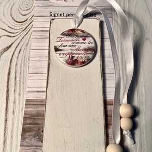 Personalized wooden bookmark, godmother request gift, surprise for godmother