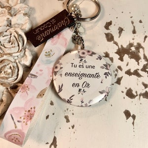 Personalized key ring, gift for teacher, thank you