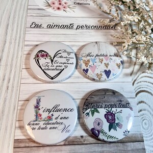 Set of 4 personalized magnets, gift for educator, thank you gift