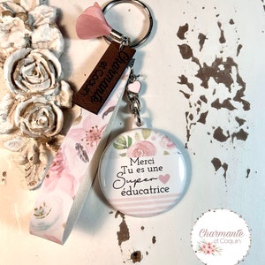 Personalized keychain gift for educator, thank you for educator, creation