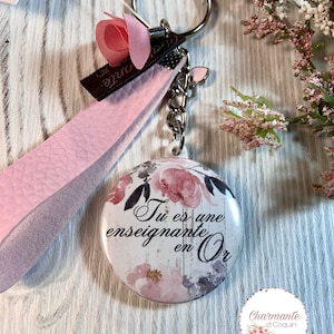 Personalized key ring gift for teacher, teacher thank you gift