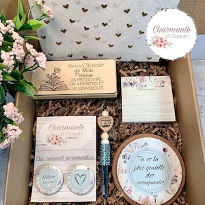 Boîte cadeaux personnalisés cadeaux pour enseignante, cadeau remerciement professeur